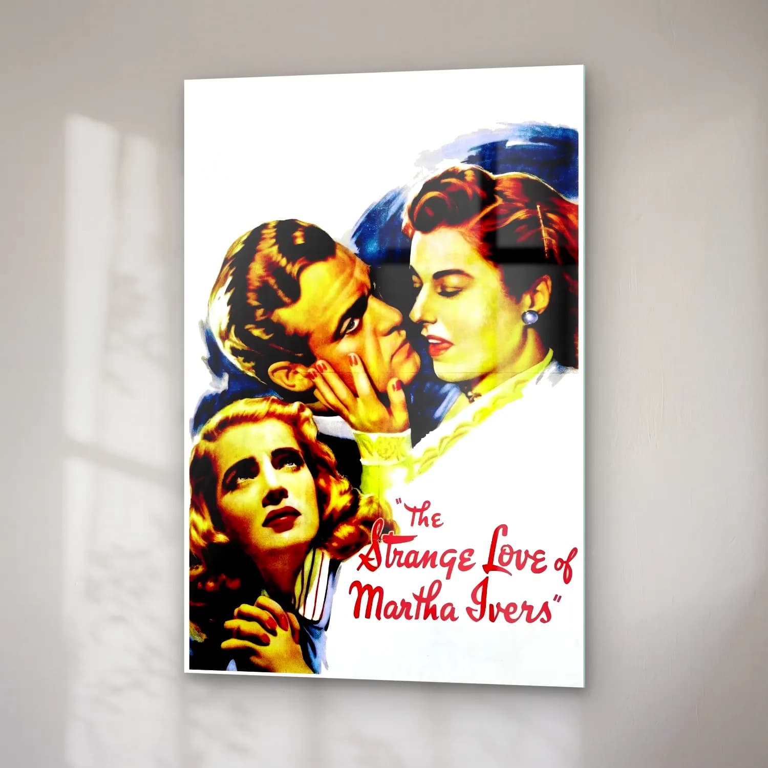 Vintage Poster Aşıklar No. 50 cam tablo — sağ açıdan görünüm