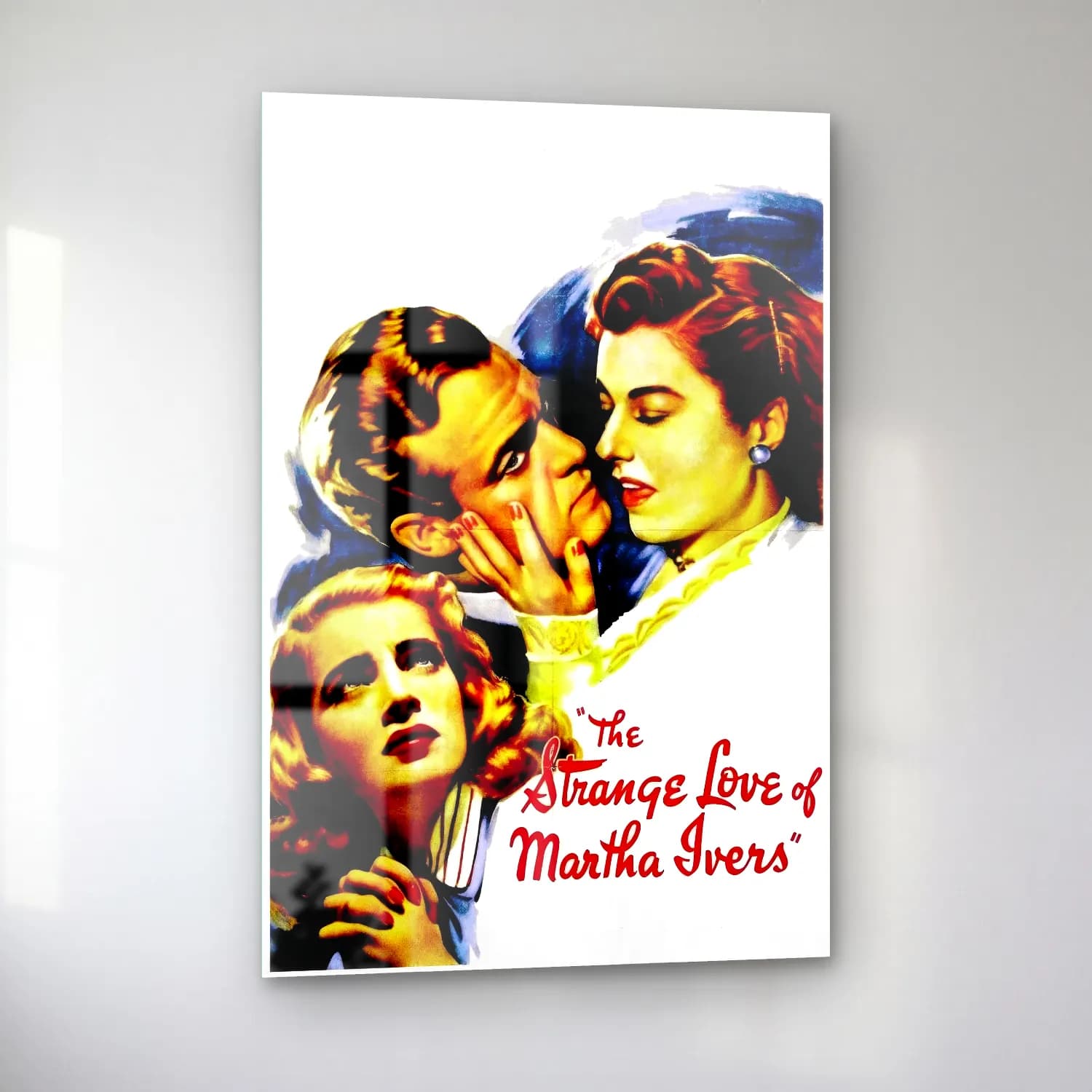 Vintage Poster Aşıklar No. 50 cam tablo — sol açıdan görünüm