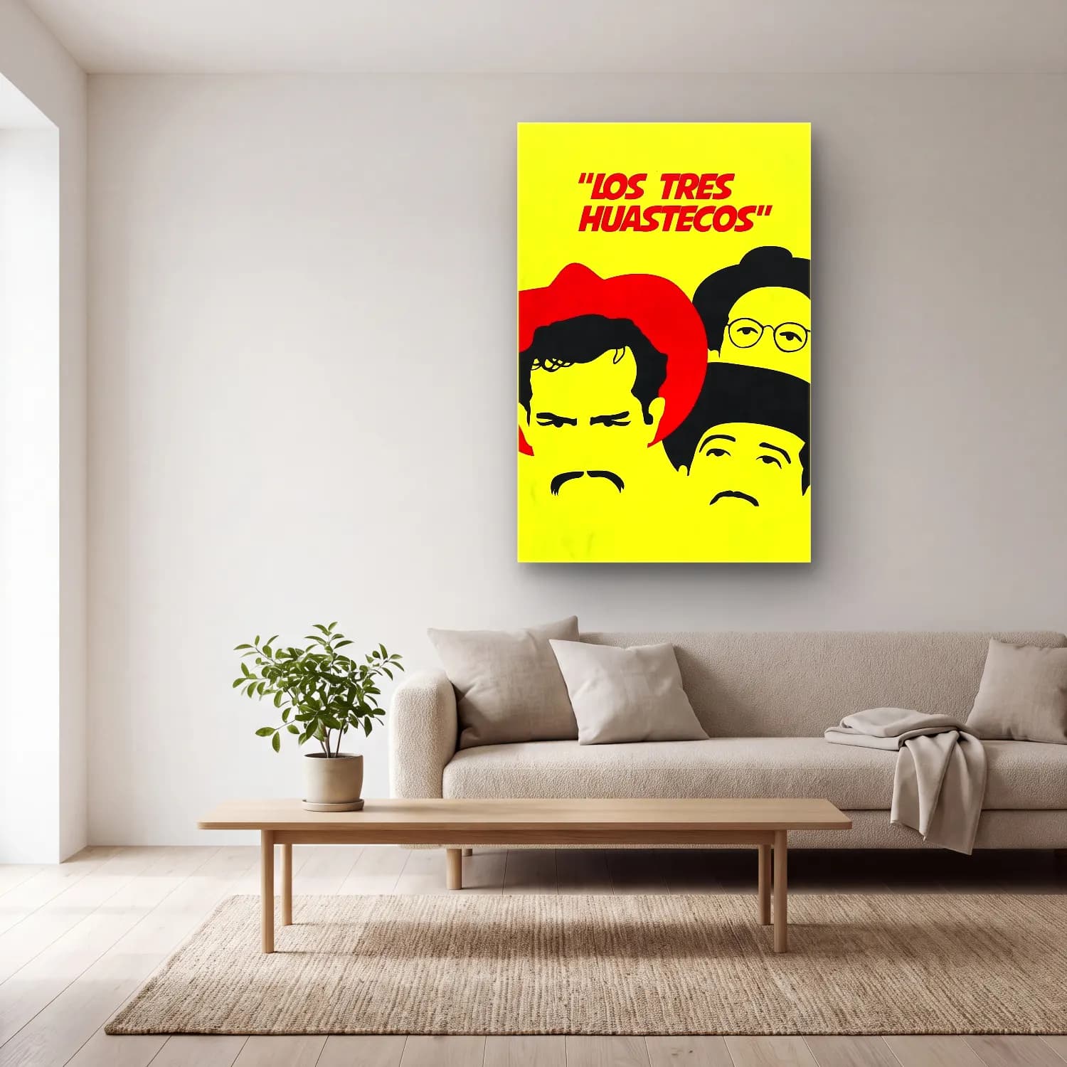 Vintage Poster Dini Sahne No. 6 cam tablo — açık renk salonda