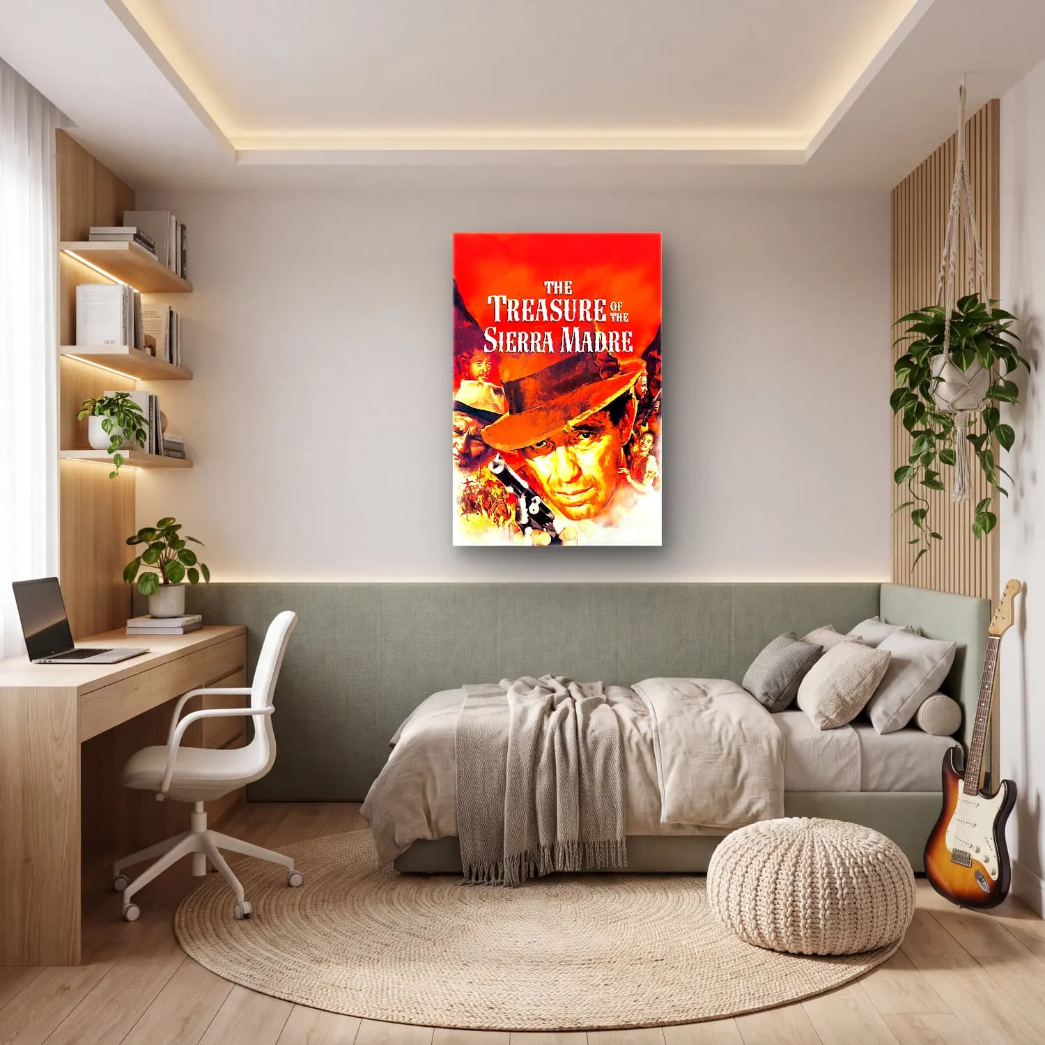 Vintage Poster Antika Harita No. 3 cam tablo — genç odasında