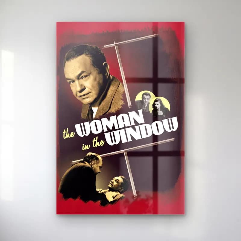 Vintage Poster Pencereden Manzara – Sarı Tonlar cam tablo — Vintage Poster Pencereden Manzara – Sarı Tonlar — vintage poster pencereden manzara