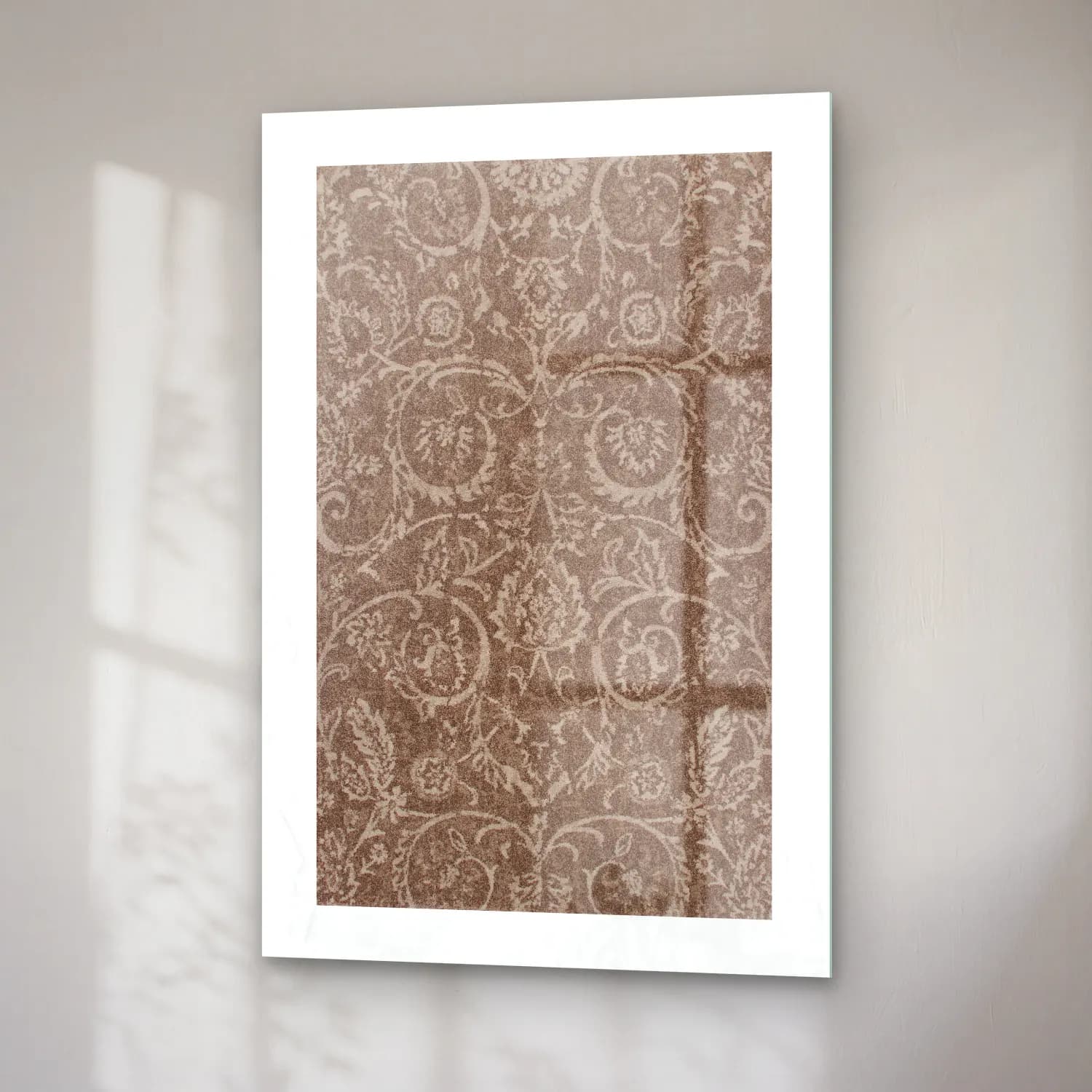 Boho Çiçek Deseni No. 116 cam tablo — sağ açıdan görünüm