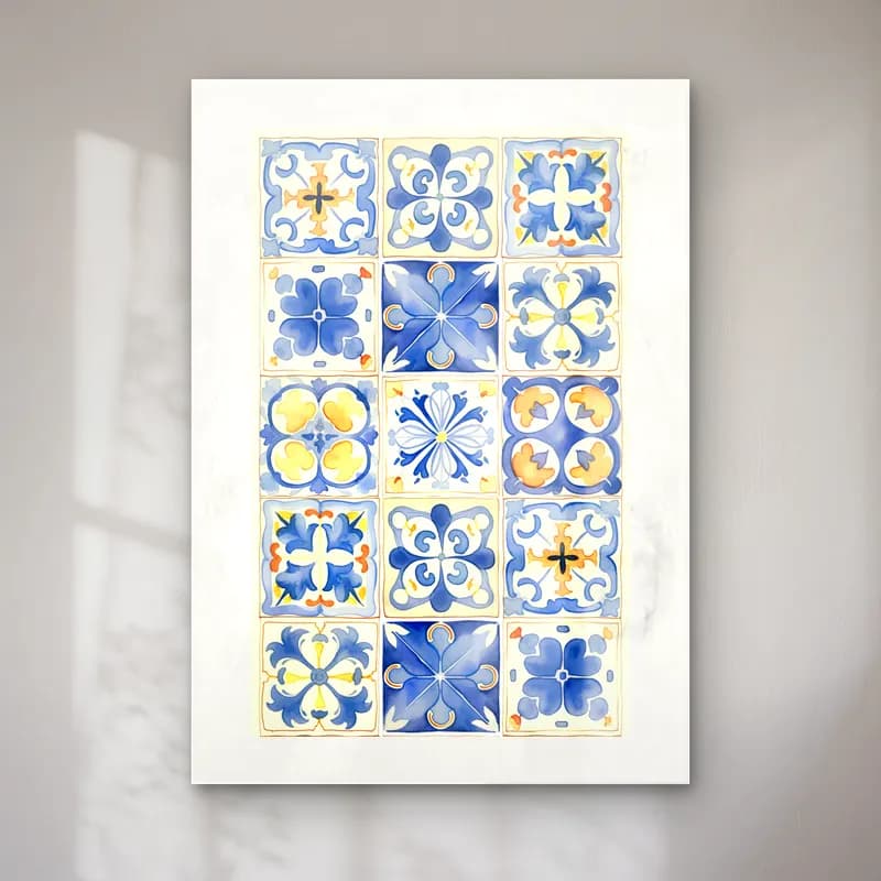 Boho Çiçek Deseni No. 117 cam tablo — Boho Çiçek Deseni No. 117 — boho çiçek deseni