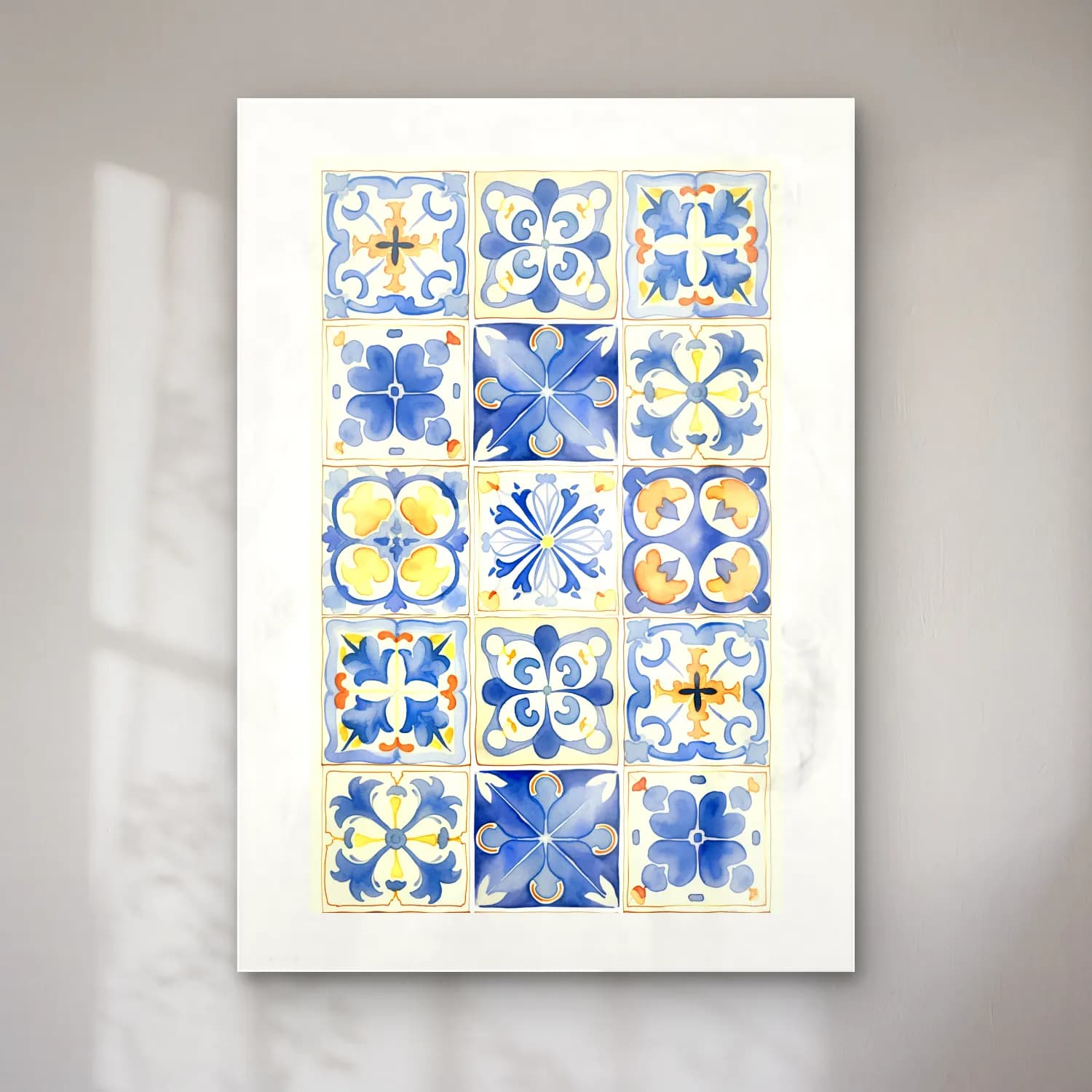 Boho Çiçek Deseni No. 117 cam tablo — Boho Çiçek Deseni No. 117 — boho çiçek deseni