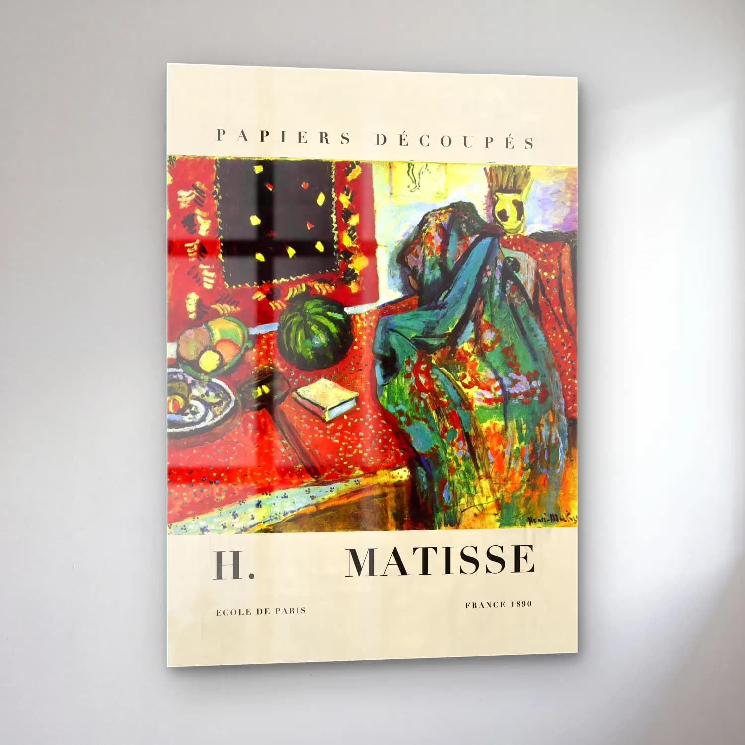 Empresyonist Kitap Okuyan Kadın No. 31 cam tablo — sol açıdan görünüm