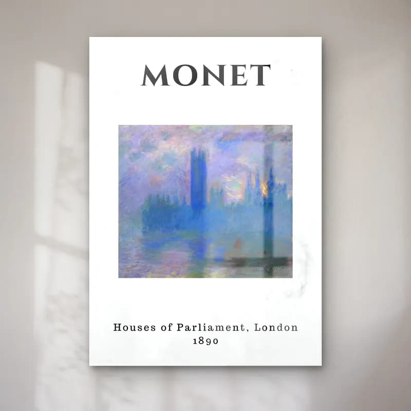 Empresyonist Londra – Mavi Tonlar cam tablo — Empresyonist Londra – Mavi Tonlar — empresyonist londra