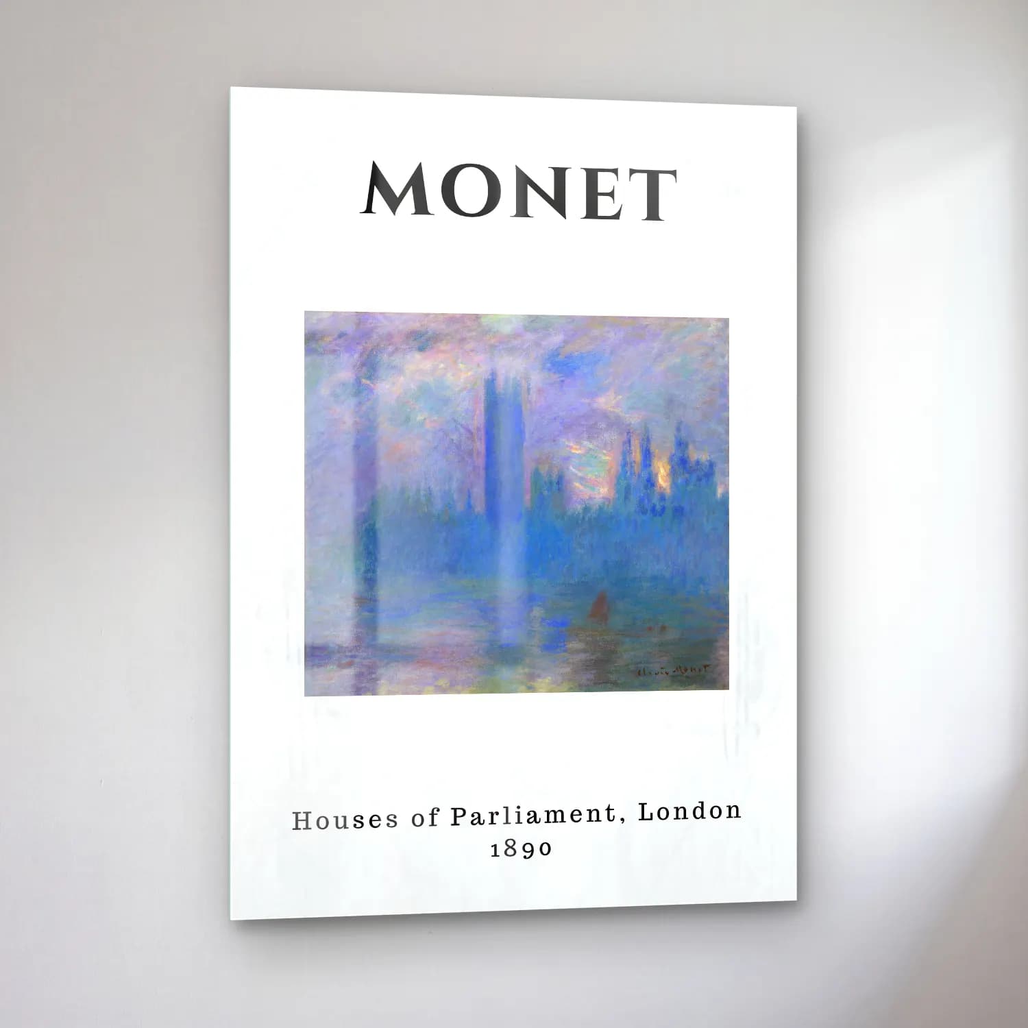 Empresyonist Londra – Mavi Tonlar cam tablo — sol açıdan görünüm