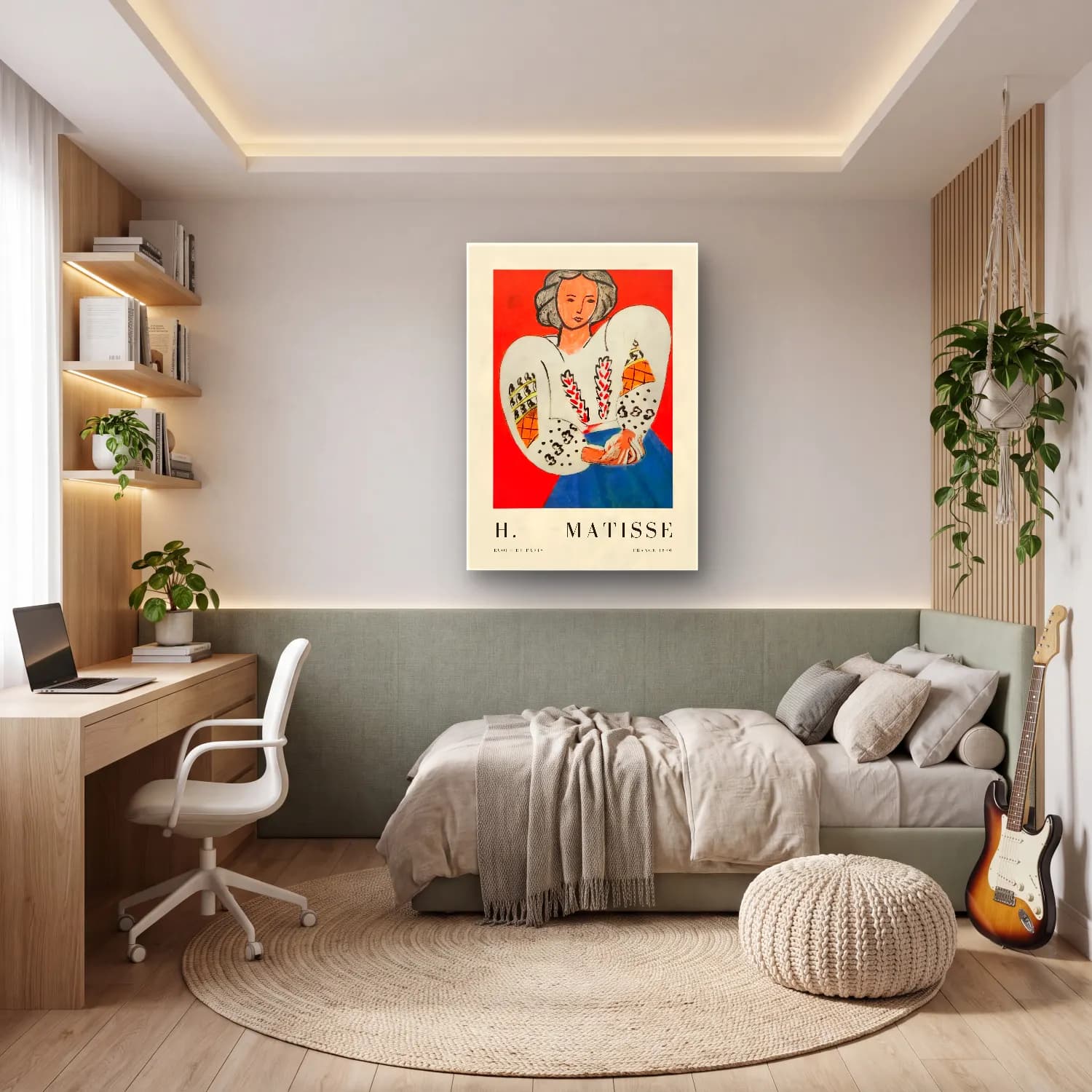 Vintage Poster Elbiseli Kadın No. 58 cam tablo — genç odasında