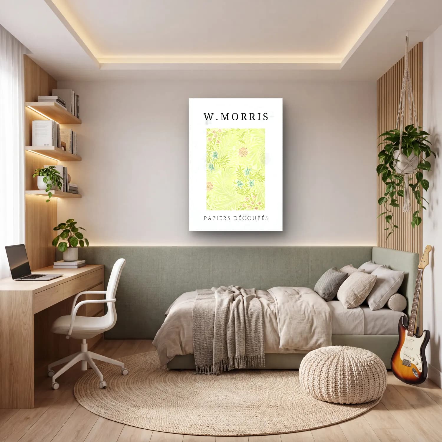 Pastel Çiçek Deseni No. 229 cam tablo — genç odasında