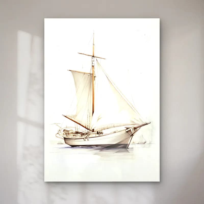 Vintage Yelken Yarışı No. 9 cam tablo — Vintage Yelken Yarışı No. 9 — vintage yelken yarışı
