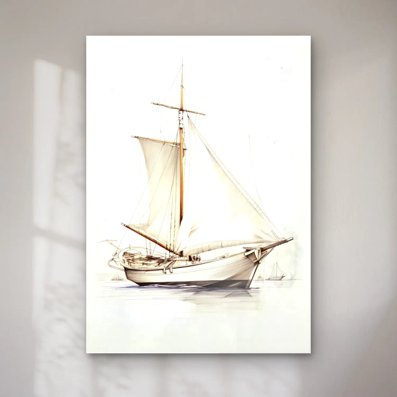 Vintage Yelken Yarışı No. 9 cam tablo — Vintage Yelken Yarışı No. 9 — vintage yelken yarışı