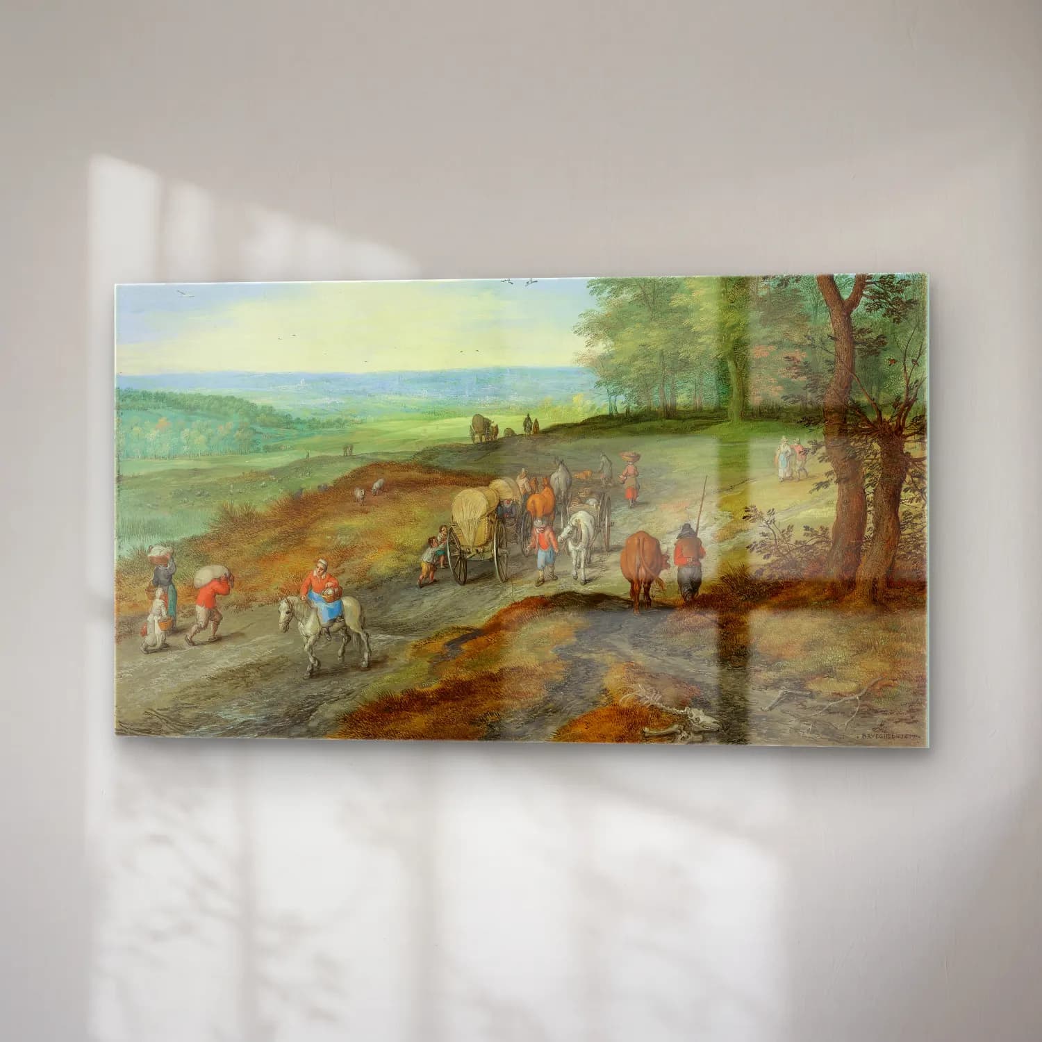Jan Brueghel The Elder – A Panoramic Landscape With A Covered Wagon cam tablo — sağ açıdan görünüm