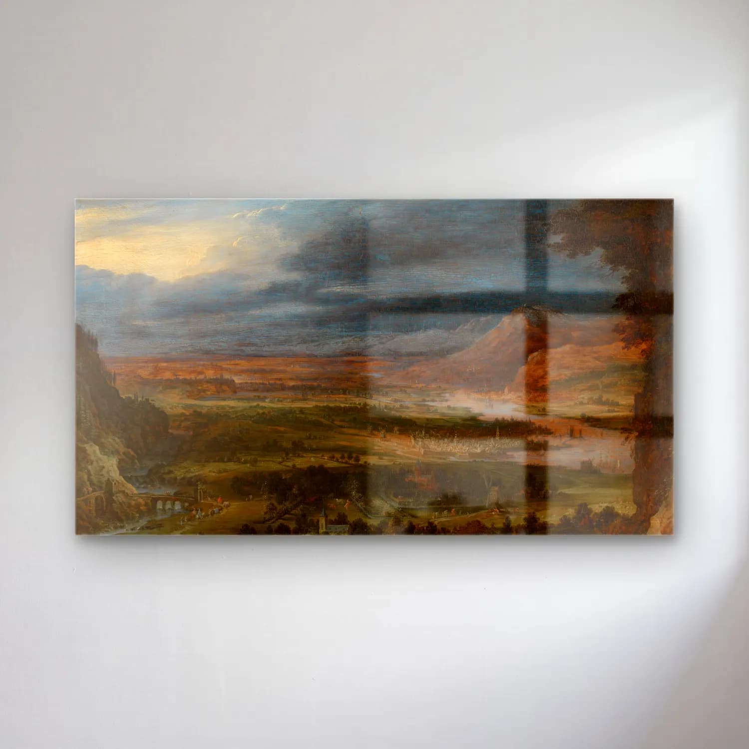 Jan Brueghel The Elder – Landscape cam tablo — Jan Brueghel The Elder – Landscape — yağlı boya kırda nehir