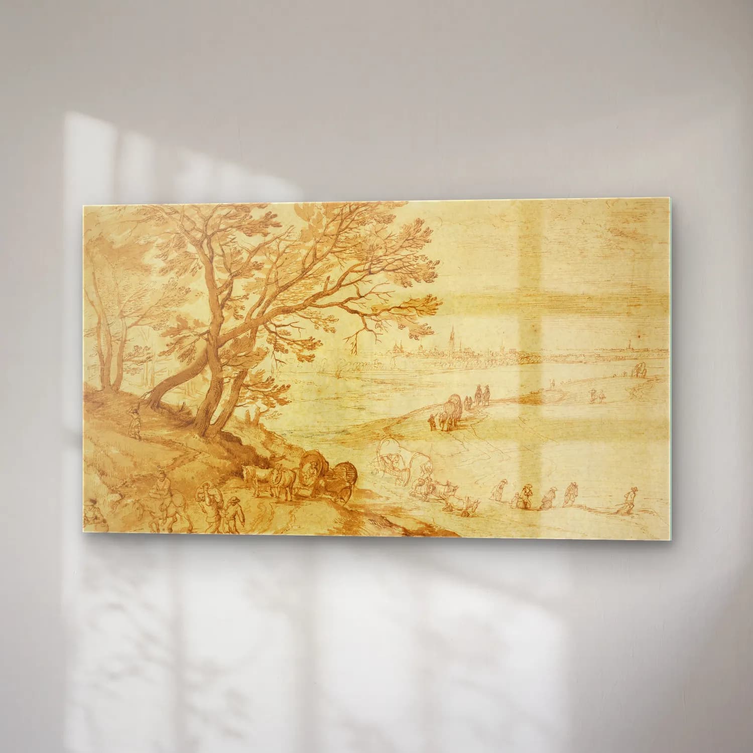 Jan Brueghel The Elder – Landschaft mit Blick auf Antwerpen cam tablo — sağ açıdan görünüm