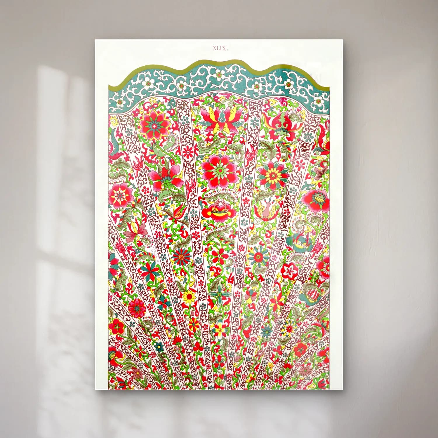 Maksimalist Çiçek Deseni No. 102 cam tablo — Maksimalist Çiçek Deseni No. 102 — maksimalist çiçek deseni