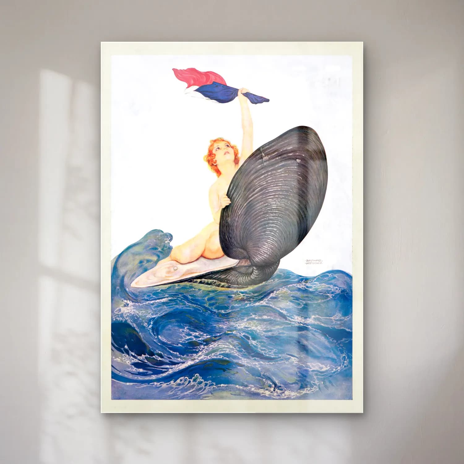 Vintage Poster Balina No. 3 cam tablo — Vintage Poster Balina No. 3 — vintage poster balina