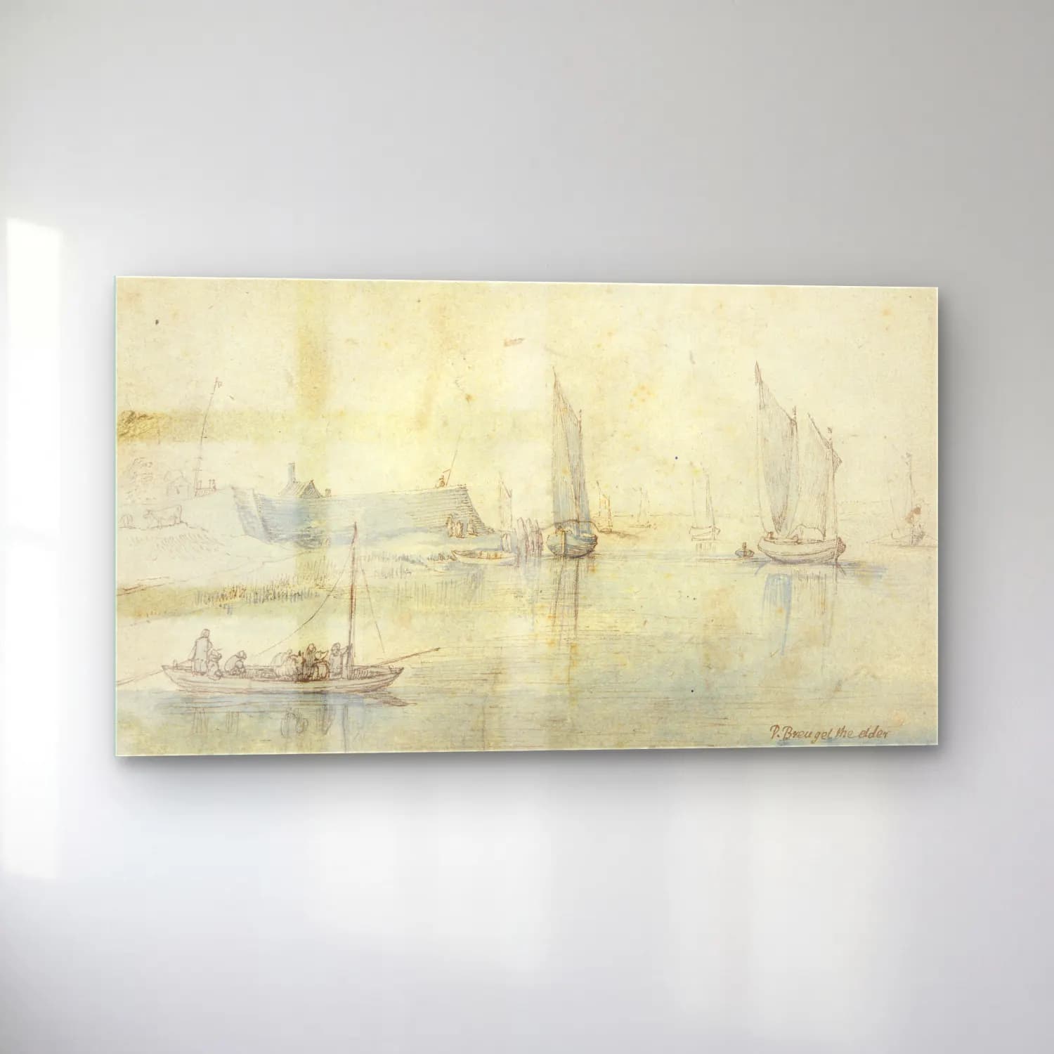 Jan Brueghel The Elder – View of Bakkers Veer, Netherlands cam tablo — sol açıdan görünüm