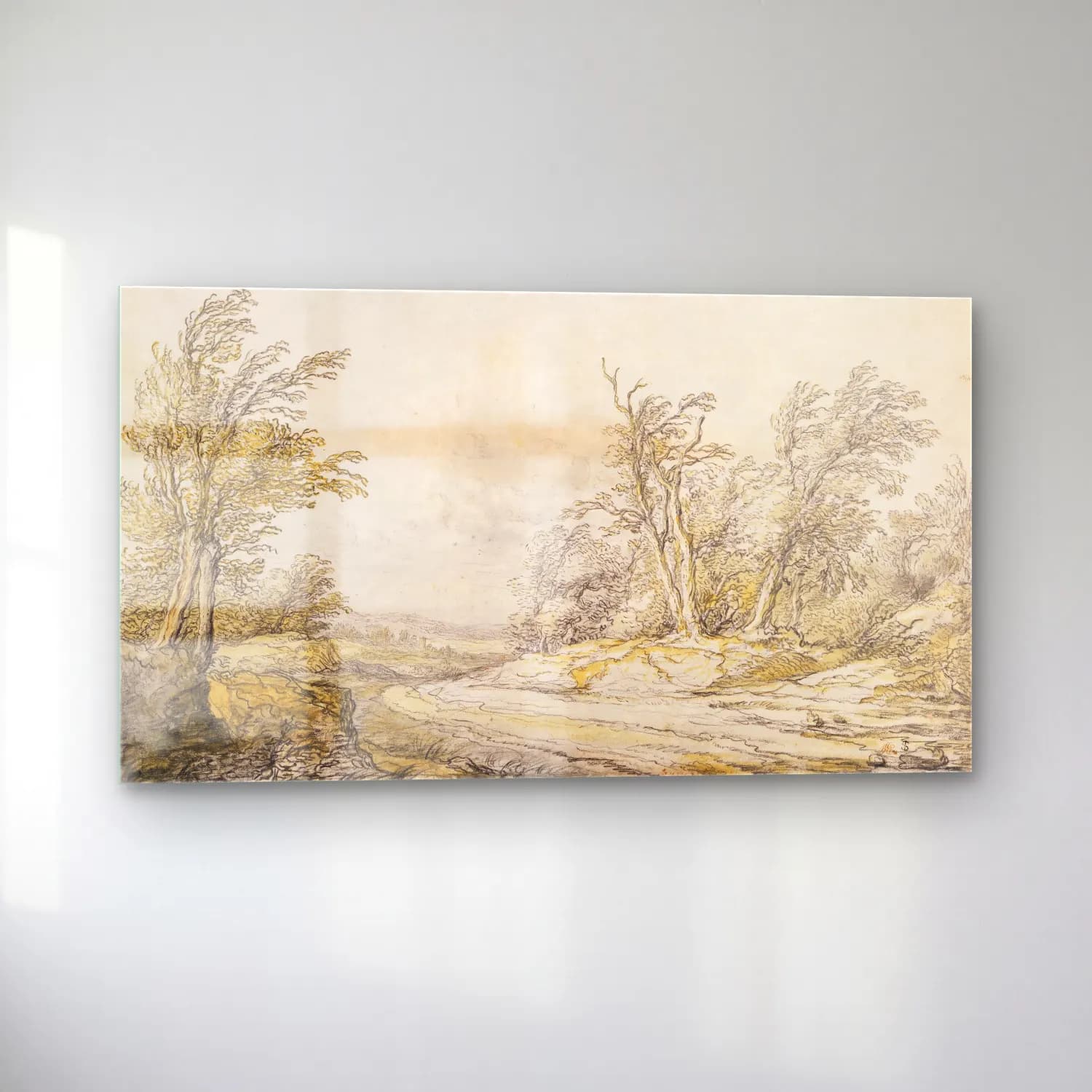 Aelbert Cuyp – A Road on the Dunes cam tablo — sol açıdan görünüm