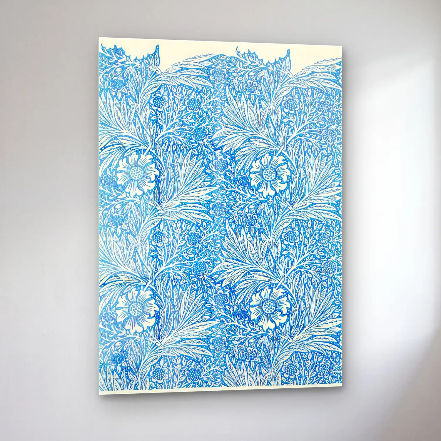 Botanik İllüstrasyon Çiçek Deseni No. 29 cam tablo — sol açıdan görünüm