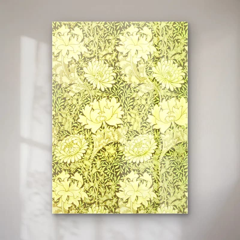 Vintage Çiçek Deseni No. 9 cam tablo — Vintage Çiçek Deseni No. 9 — vintage çiçek deseni