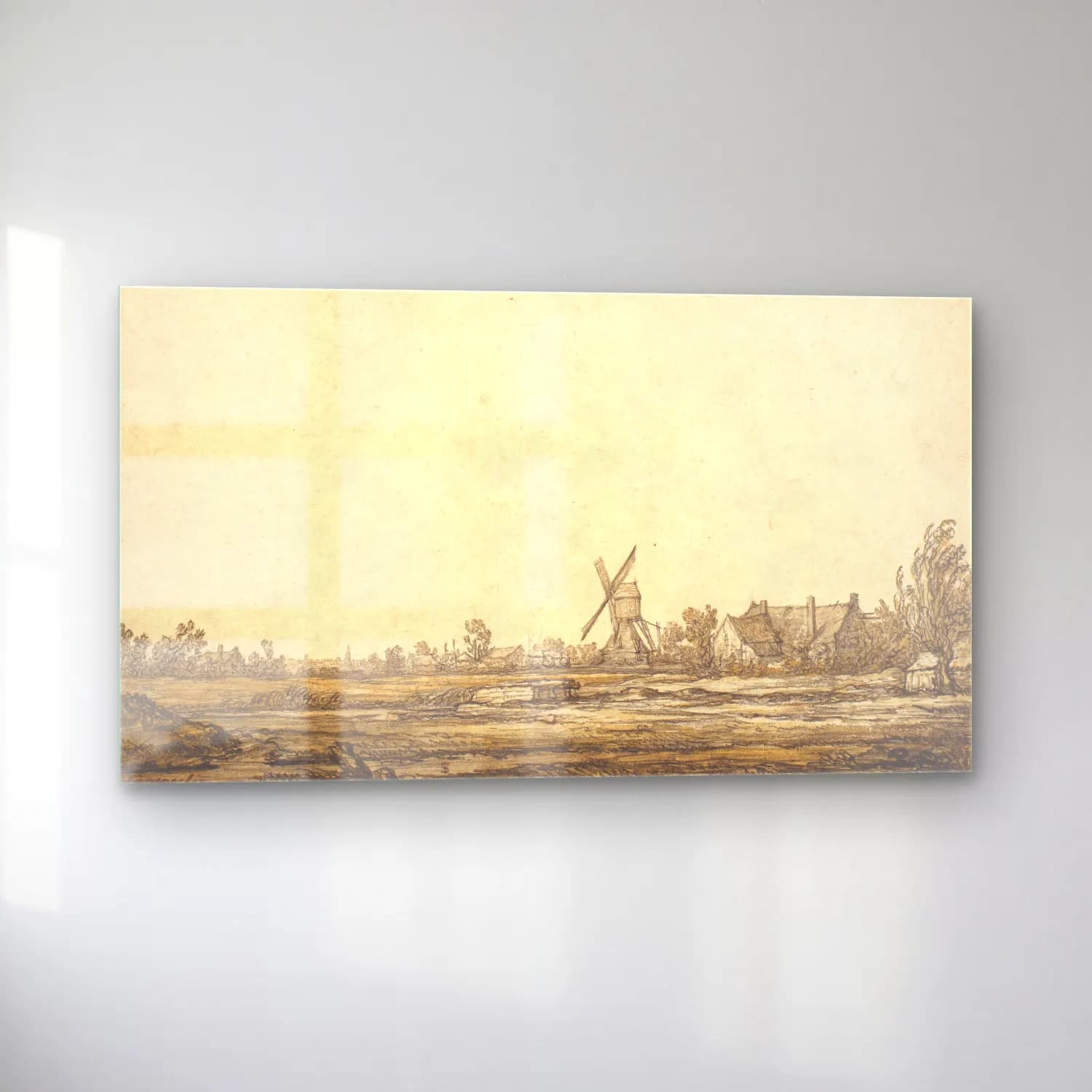 Aelbert Cuyp – Landskab med en mølle cam tablo — sol açıdan görünüm