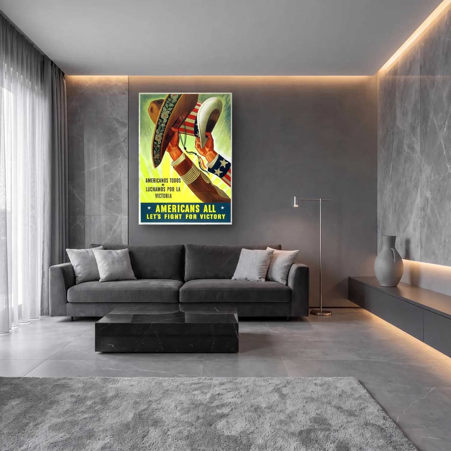 Vintage Poster Şapkalı Kadın No. 25 cam tablo — lüks salon duvarında