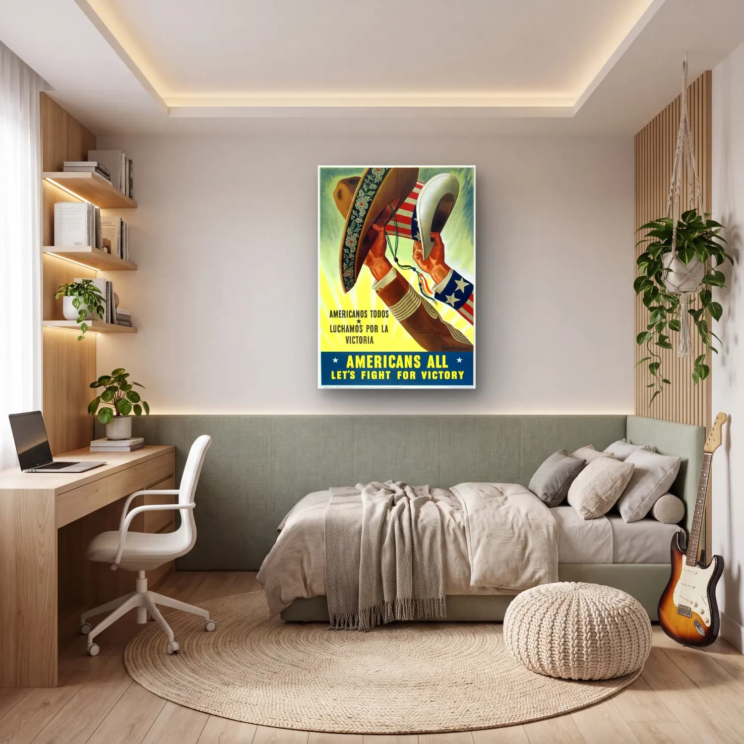 Vintage Poster Şapkalı Kadın No. 25 cam tablo — genç odasında