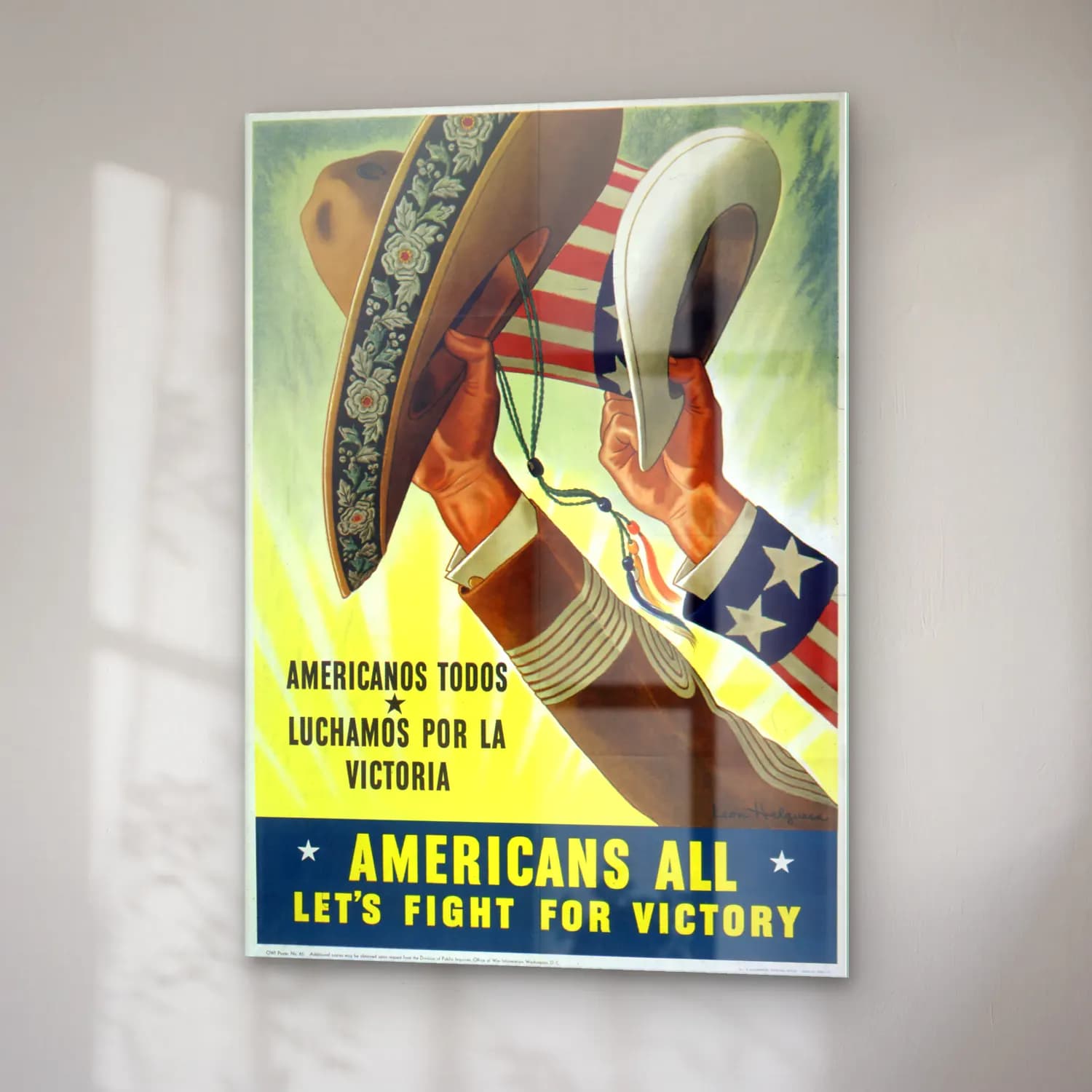Vintage Poster Şapkalı Kadın No. 25 cam tablo — sağ açıdan görünüm