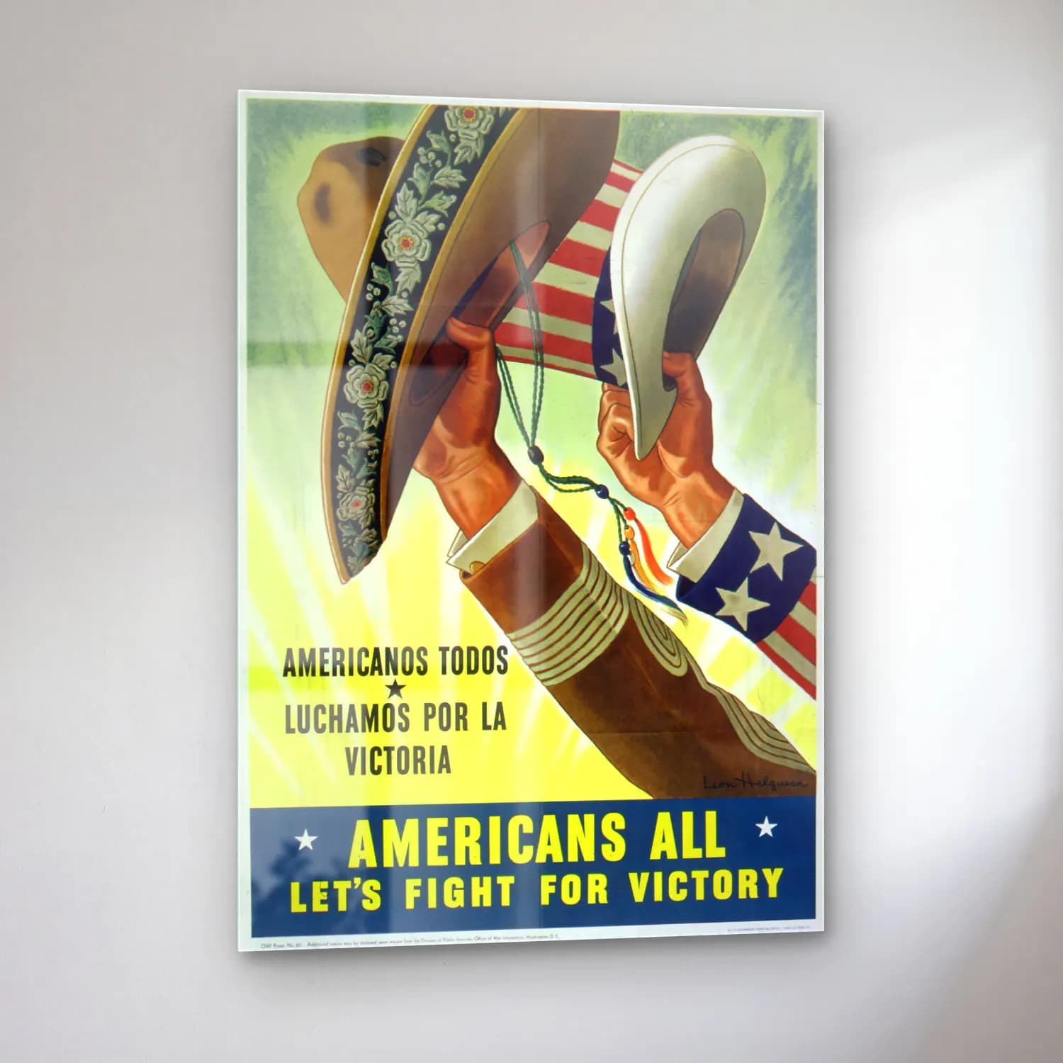 Vintage Poster Şapkalı Kadın No. 25 cam tablo — sol açıdan görünüm