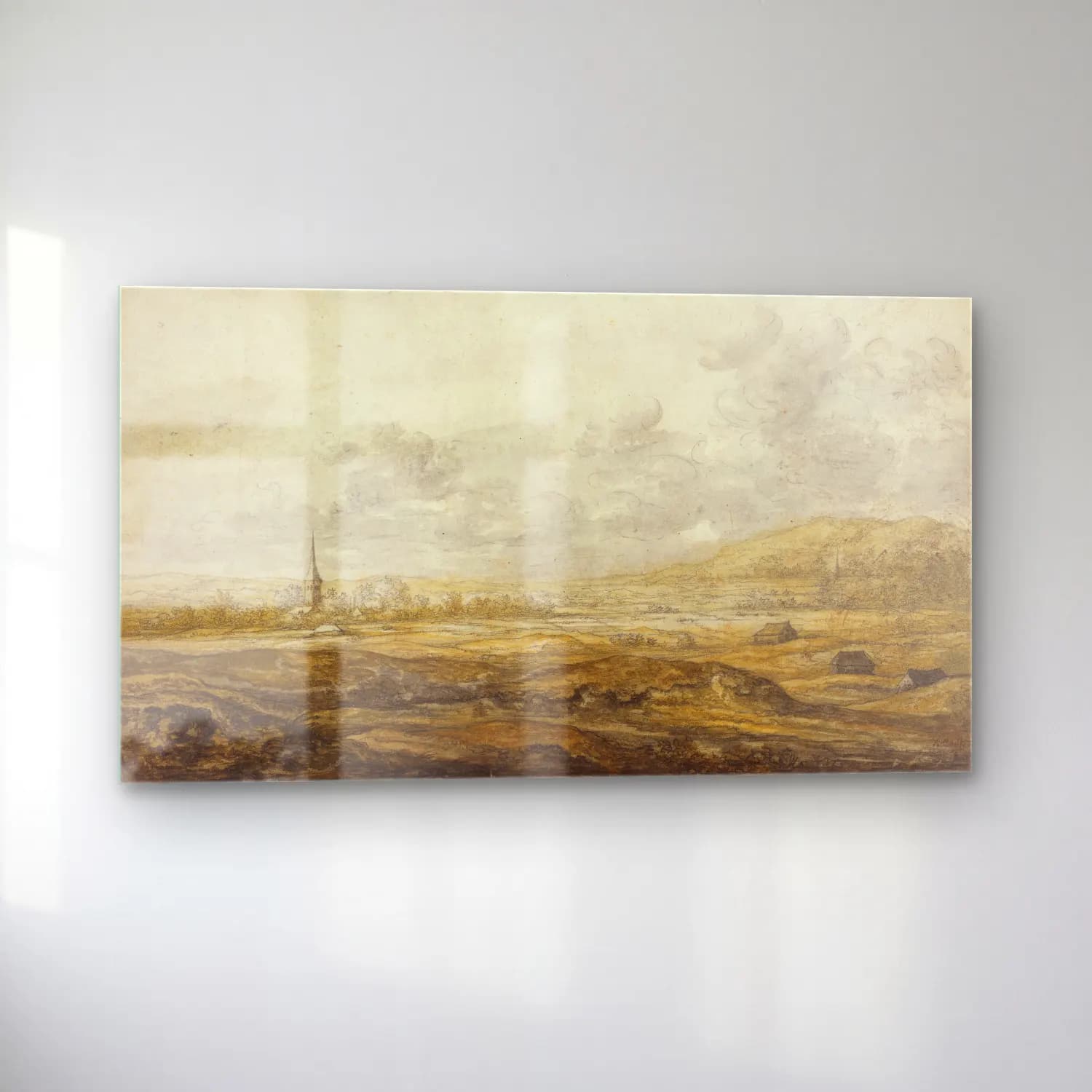 Aelbert Cuyp – Panoramic Landscape along the Rhine cam tablo — sol açıdan görünüm