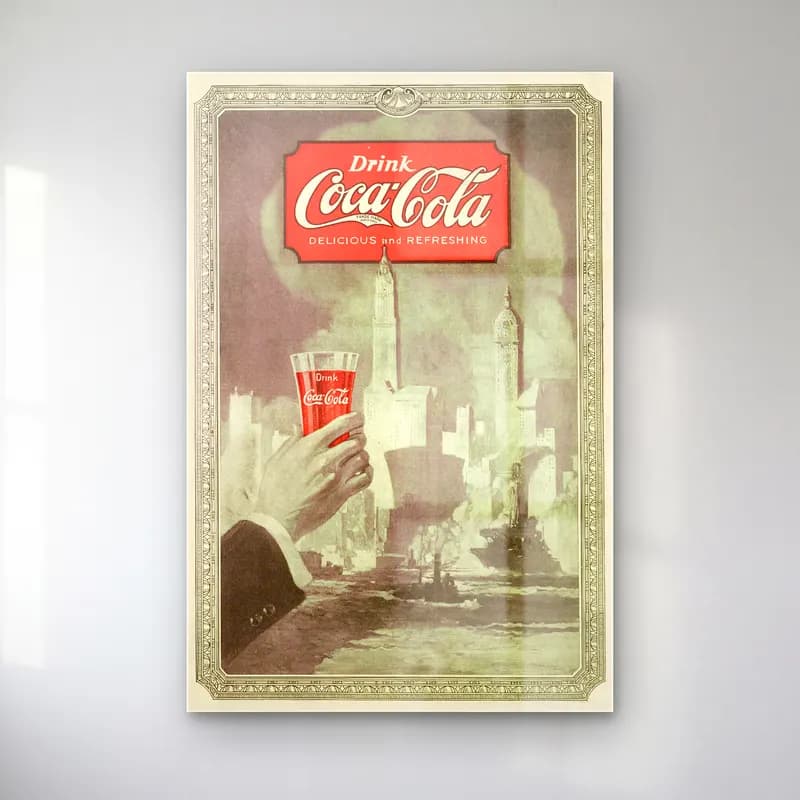 Vintage Poster Kokteyl – Kırmızı Tonlar cam tablo — Vintage Poster Kokteyl – Kırmızı Tonlar — vintage poster kokteyl