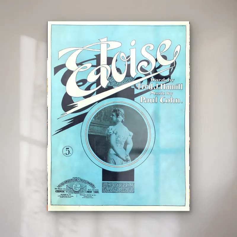 Vintage Poster Elbiseli Kadın No. 60 cam tablo — Vintage Poster Elbiseli Kadın No. 60 — vintage poster elbiseli kadın
