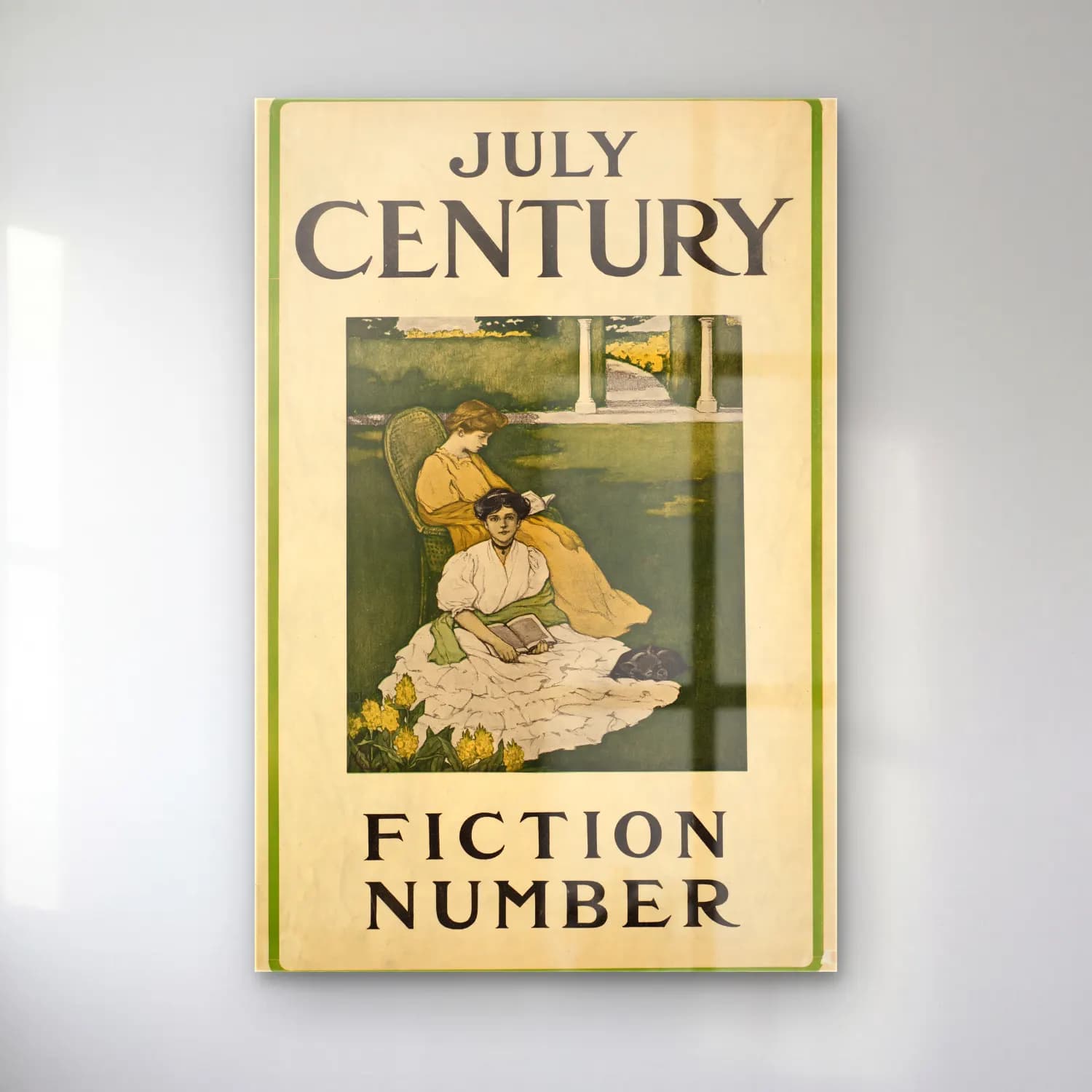 Vintage Poster Kitap Okuyan Kadın No. 24 cam tablo — Vintage Poster Kitap Okuyan Kadın No. 24 — vintage poster kitap okuyan kadın