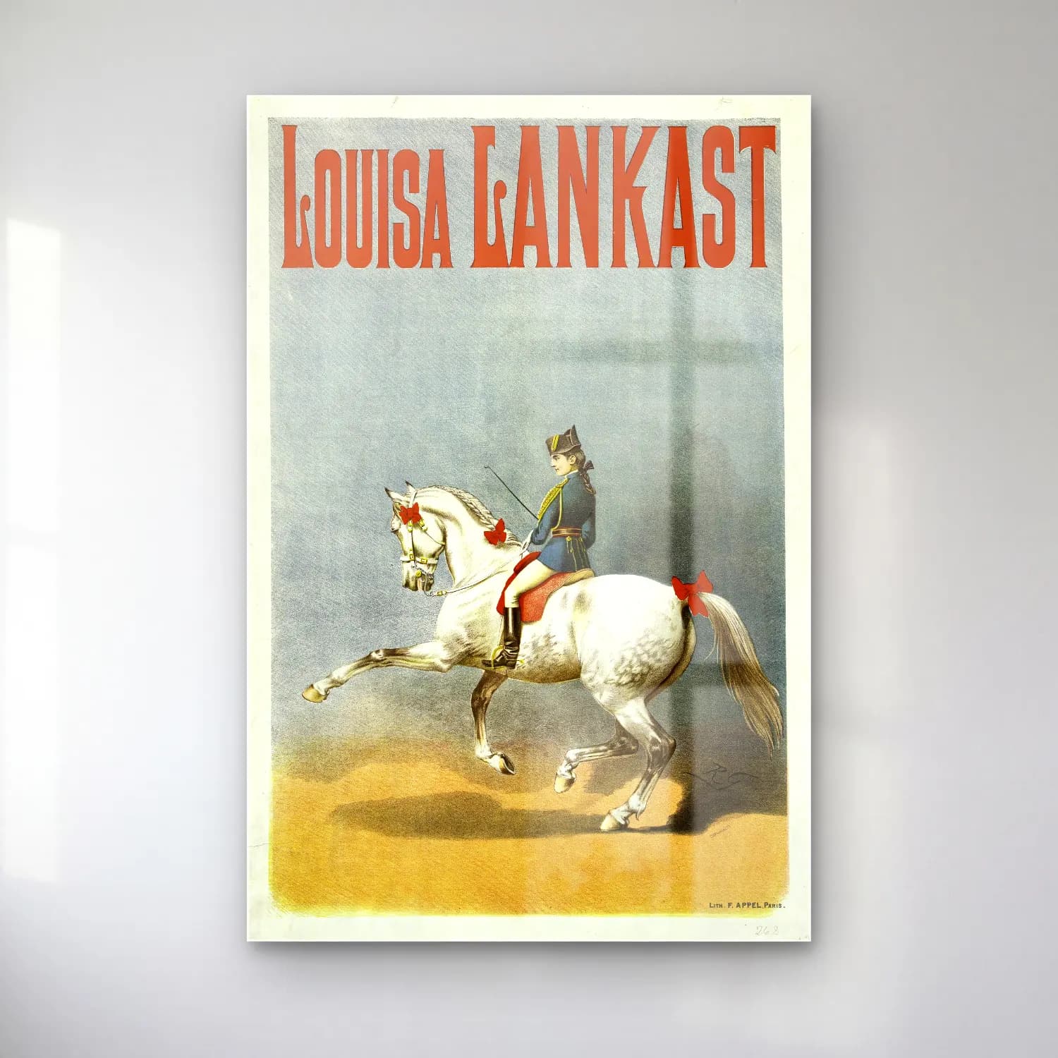 Vintage Poster Atlı No. 9 cam tablo — Vintage Poster Atlı No. 9 — vintage poster atlı