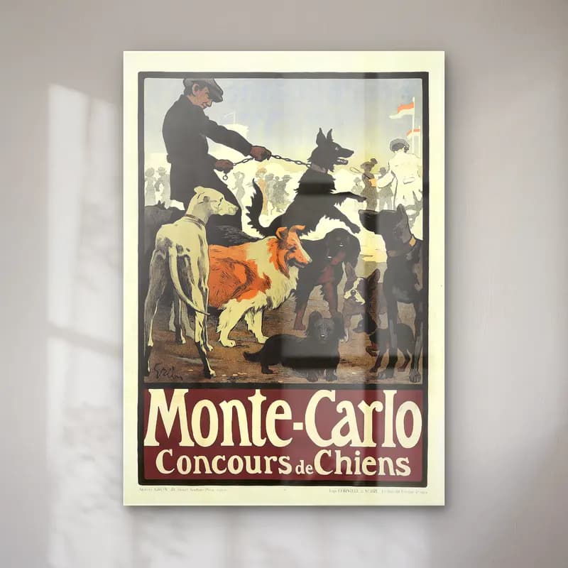 Vintage Poster Köpek No. 3 cam tablo — Vintage Poster Köpek No. 3 — vintage poster köpek