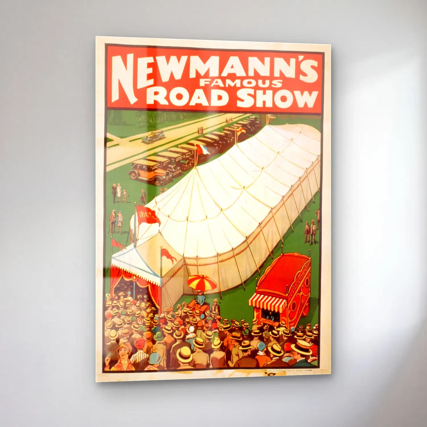 Vintage Poster Klasik Araba No. 5 cam tablo — sol açıdan görünüm