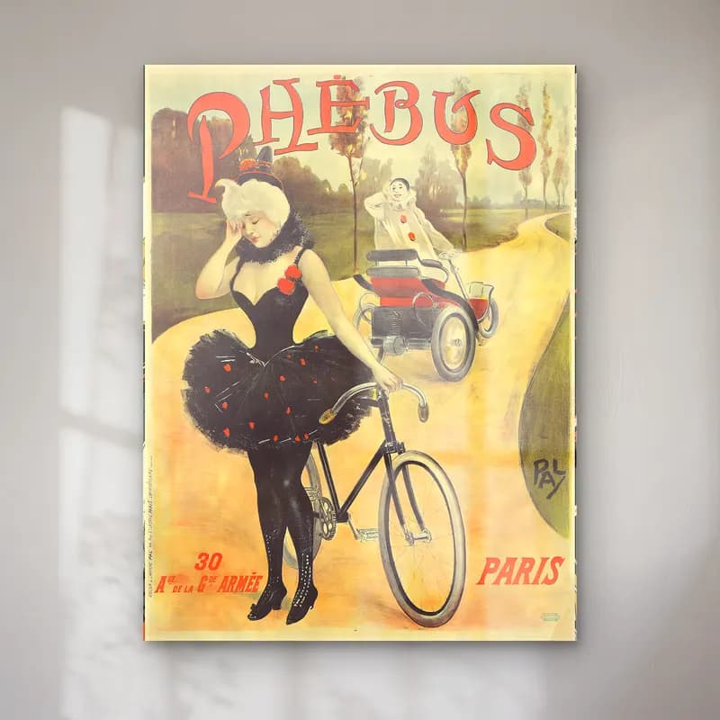 Vintage Poster Bisiklet No. 9 cam tablo — Vintage Poster Bisiklet No. 9 — vintage poster bisiklet