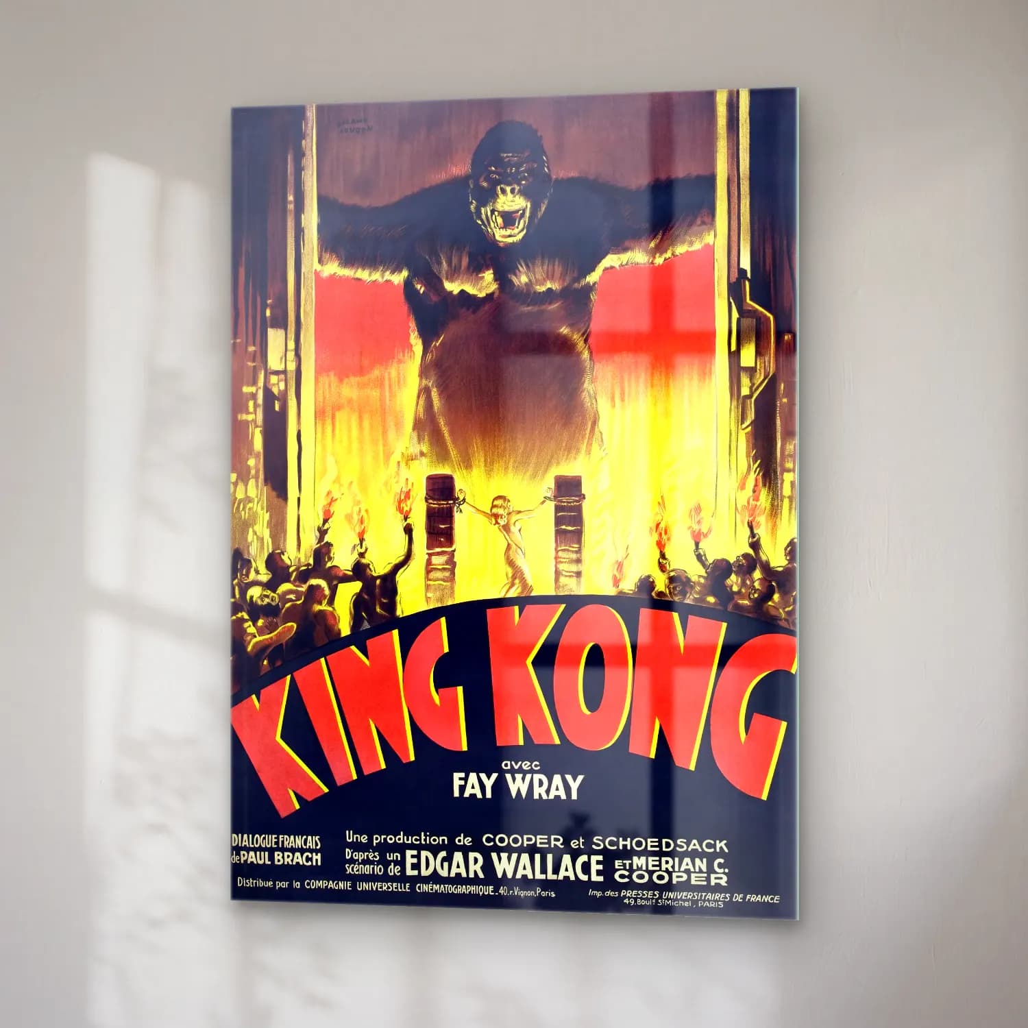 Vintage Poster Mitolojik Sahne No. 15 cam tablo — sağ açıdan görünüm