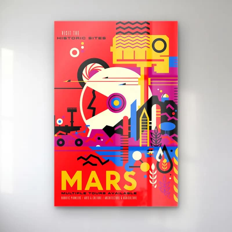 Maksimalist Astronot – Turuncu Tonlar cam tablo — Maksimalist Astronot – Turuncu Tonlar — maksimalist astronot