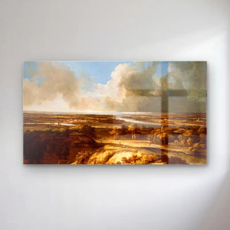 Philips Koninck – A Panoramic Landscape cam tablo — Philips Koninck – A Panoramic Landscape — yağlı boya kırda nehir