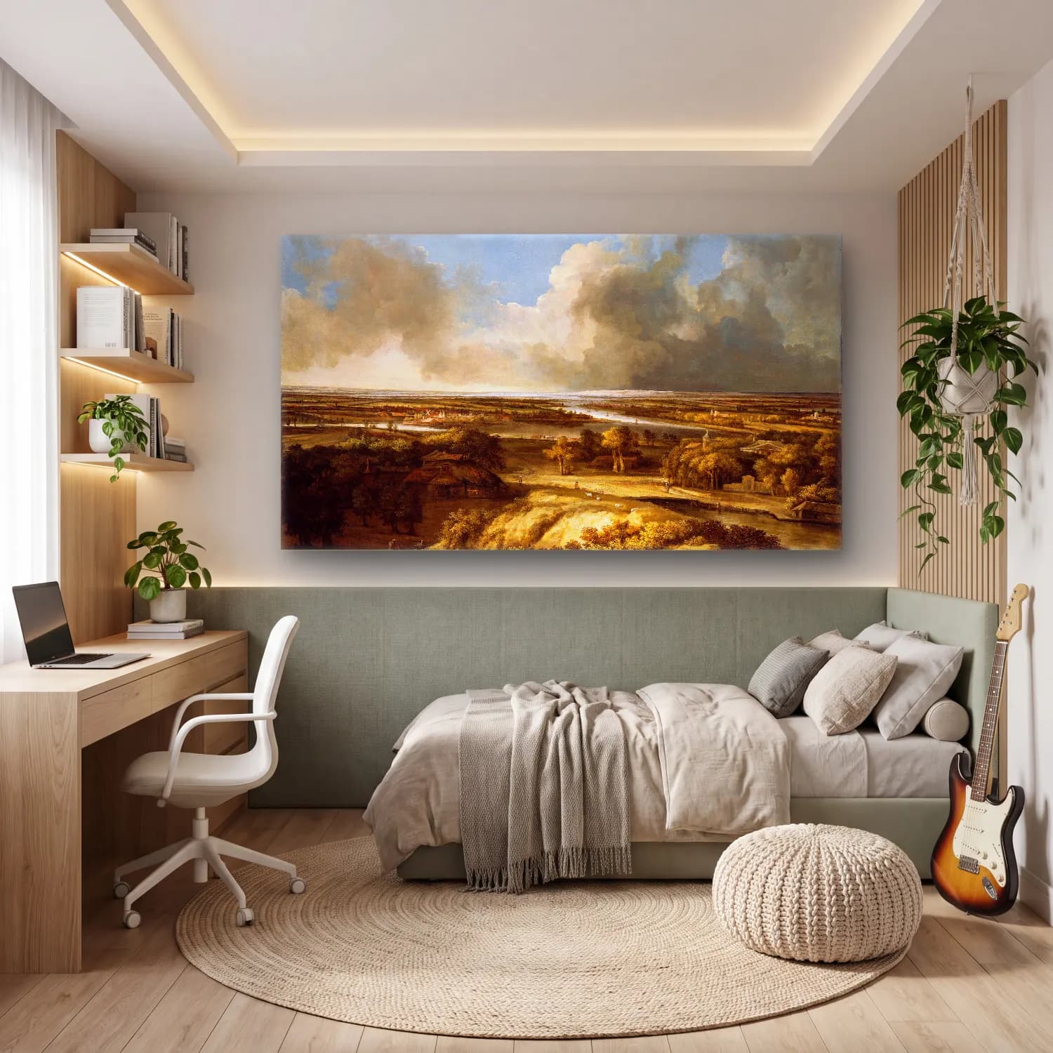Philips Koninck – A Panoramic Landscape cam tablo — genç odasında