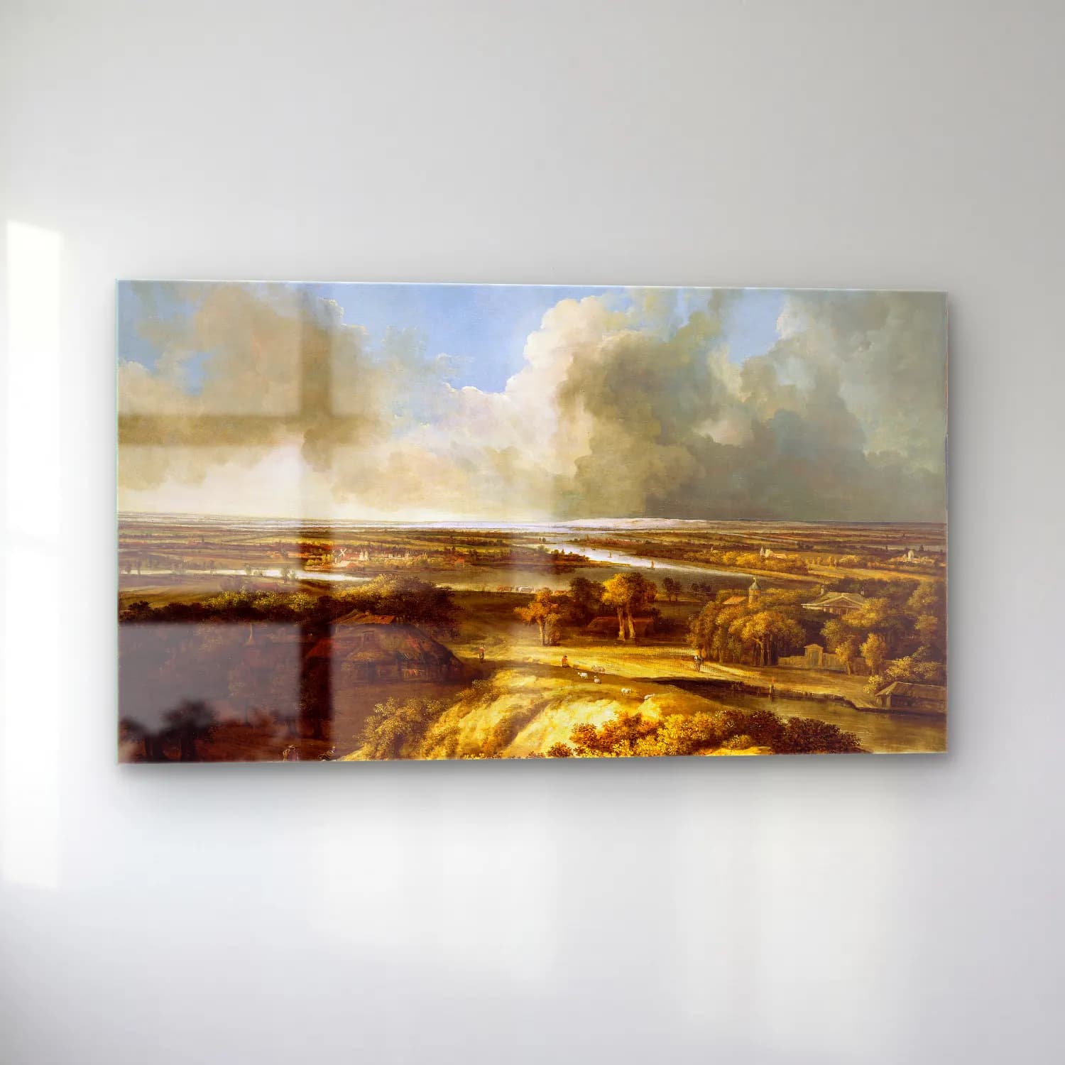 Philips Koninck – A Panoramic Landscape cam tablo — sol açıdan görünüm