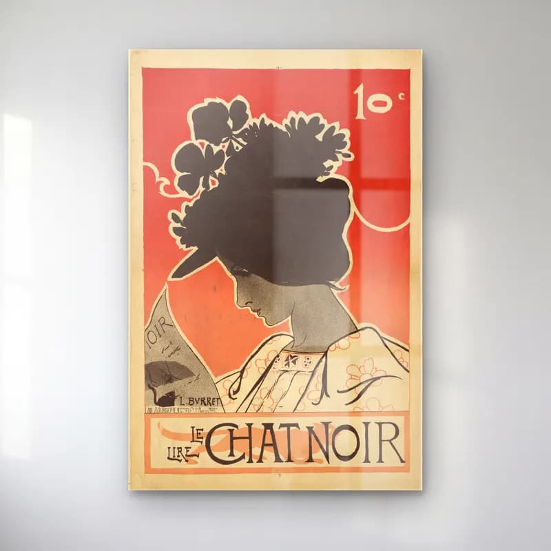 Vintage Poster Şapkalı Kadın No. 27 cam tablo — Vintage Poster Şapkalı Kadın No. 27 — vintage poster şapkalı kadın