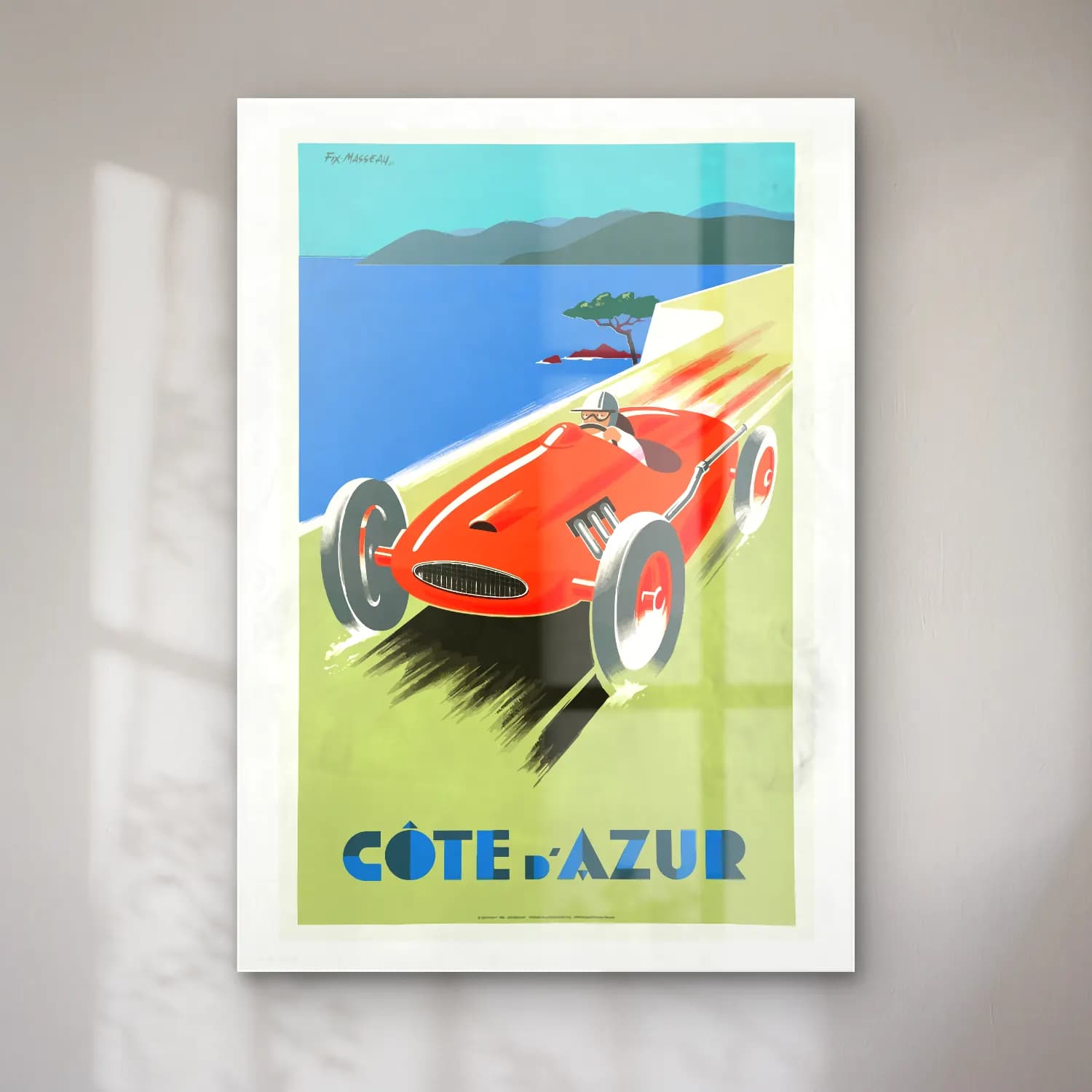 Vintage Poster Klasik Araba No. 6 cam tablo — Vintage Poster Klasik Araba No. 6 — vintage poster klasik araba