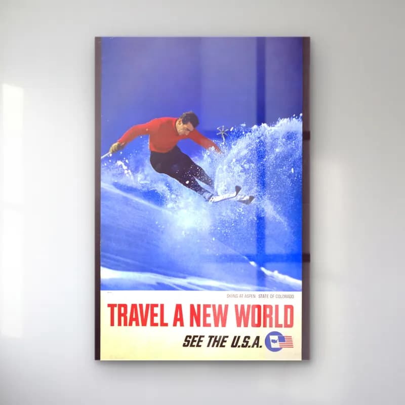 Vintage Poster Kayak No. 9 cam tablo — Vintage Poster Kayak No. 9 — vintage poster kayak