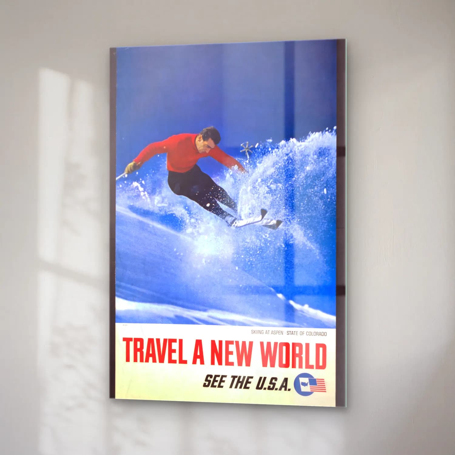 Vintage Poster Kayak No. 9 cam tablo — sağ açıdan görünüm