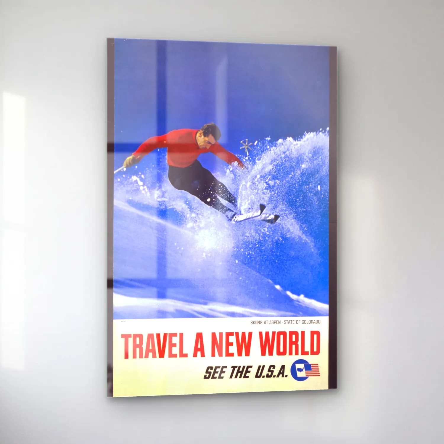 Vintage Poster Kayak No. 9 cam tablo — sol açıdan görünüm