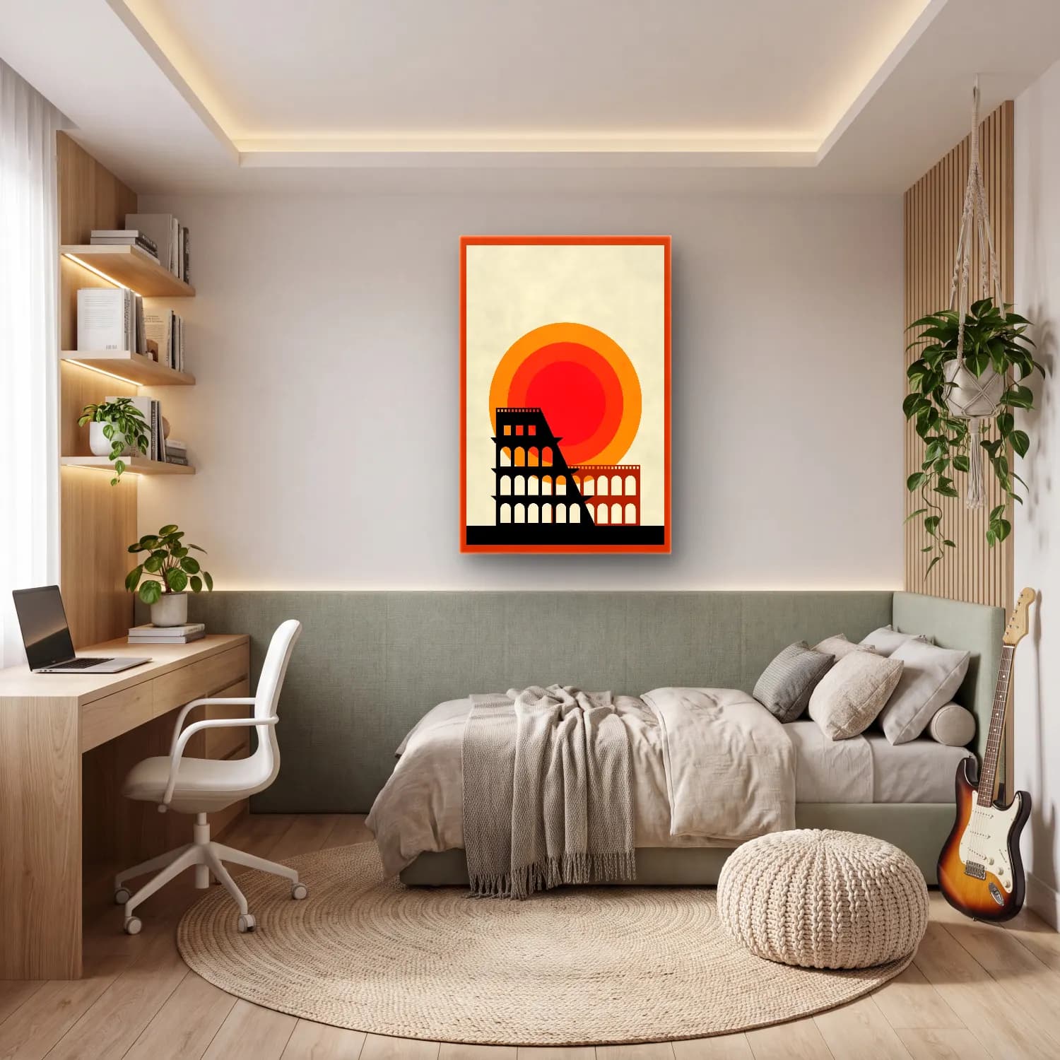 Vintage Poster Roma No. 3 cam tablo — genç odasında
