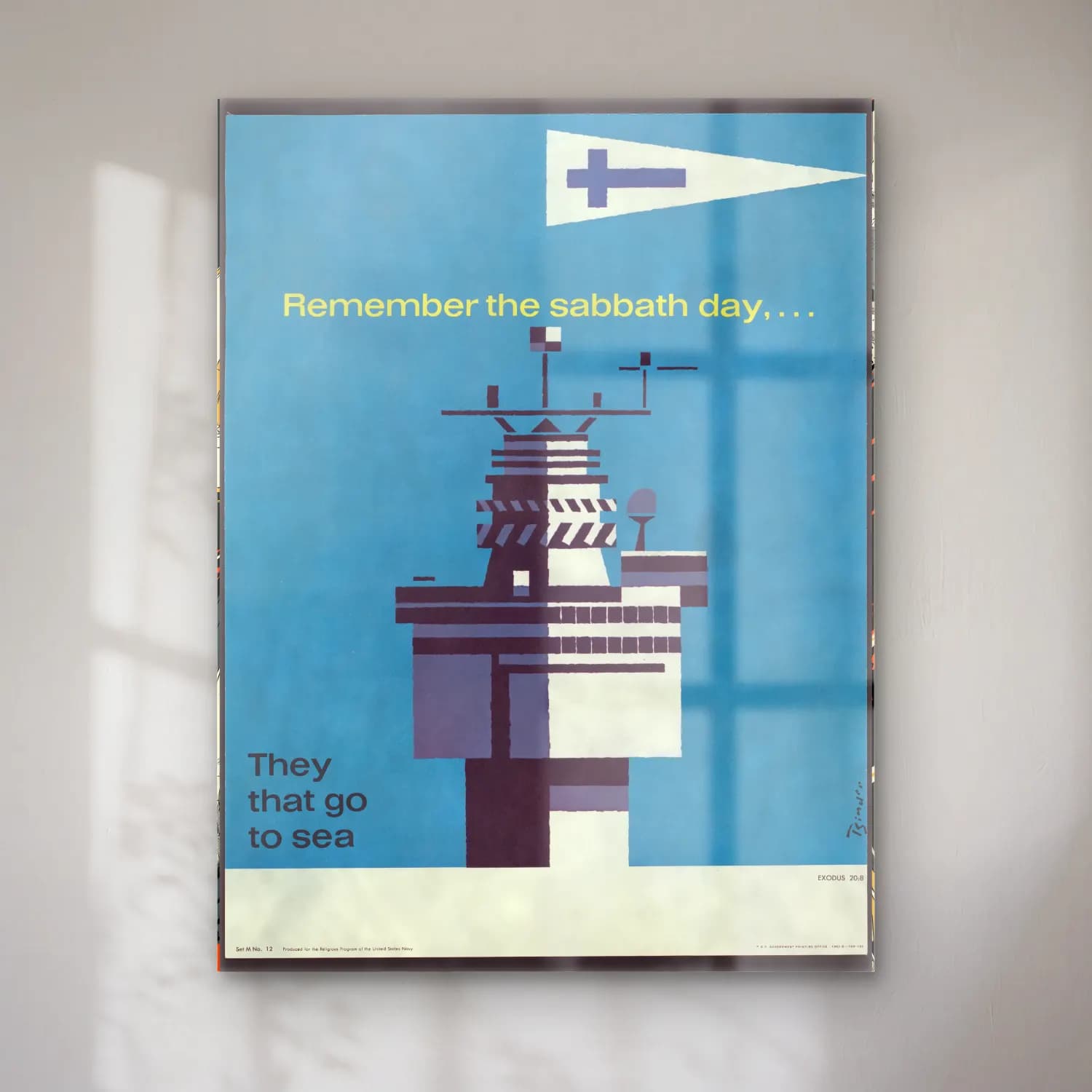 Vintage Poster Deniz Feneri – Mavi Tonlar cam tablo — Vintage Poster Deniz Feneri – Mavi Tonlar — vintage poster deniz feneri