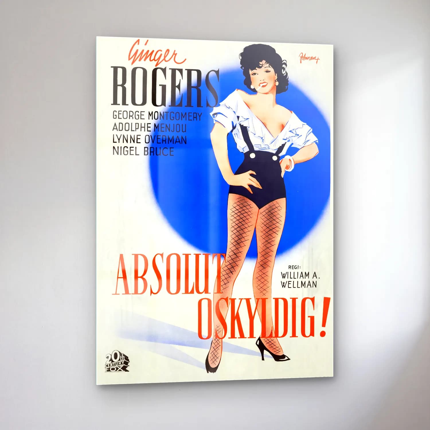 Vintage Poster Moda İllüstrasyonu No. 10 cam tablo — sol açıdan görünüm